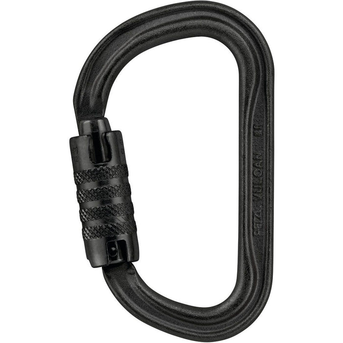 Vulcan Steel Carabiner - 3-Stage Locking - Black (ANSI & NFPA)