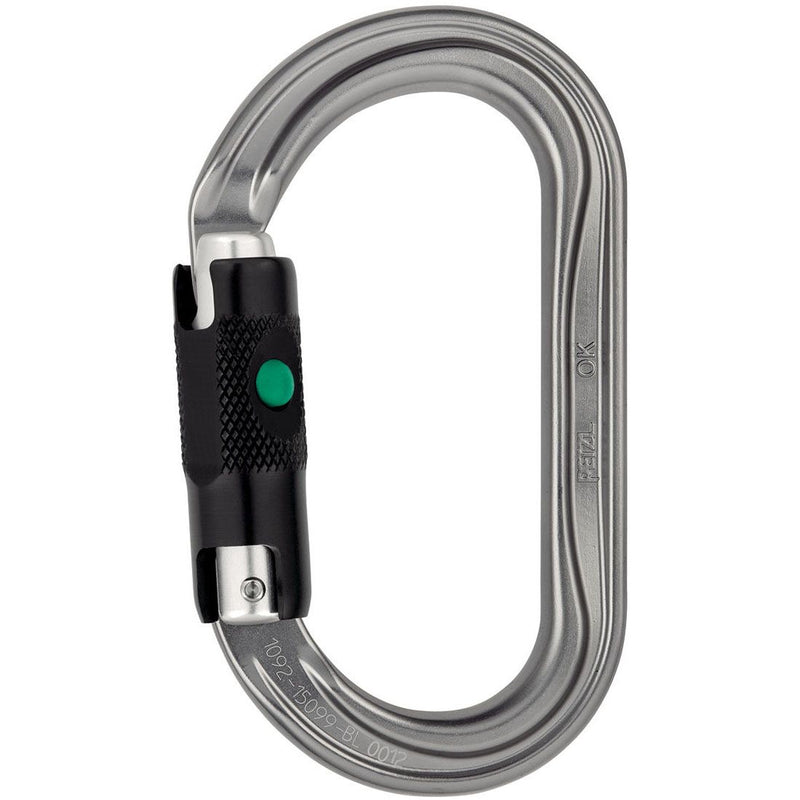OK Aluminum Carabiner - Ball-Locking Gate - Gray