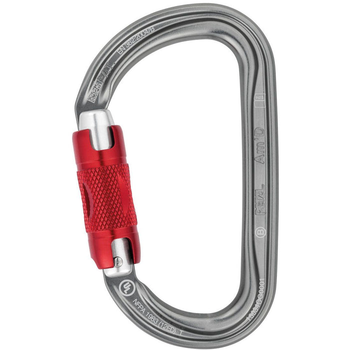 Am'D Aluminum Carabiner - 2-Stage Locking - Gray