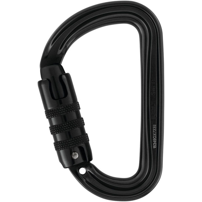 Sm'D Aluminum Carabiner - 3-Stage Locking - Black