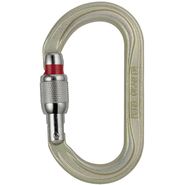 Oxan Steel Carabiner - Screw Locking - Gold with Bright Gate (NFPA)