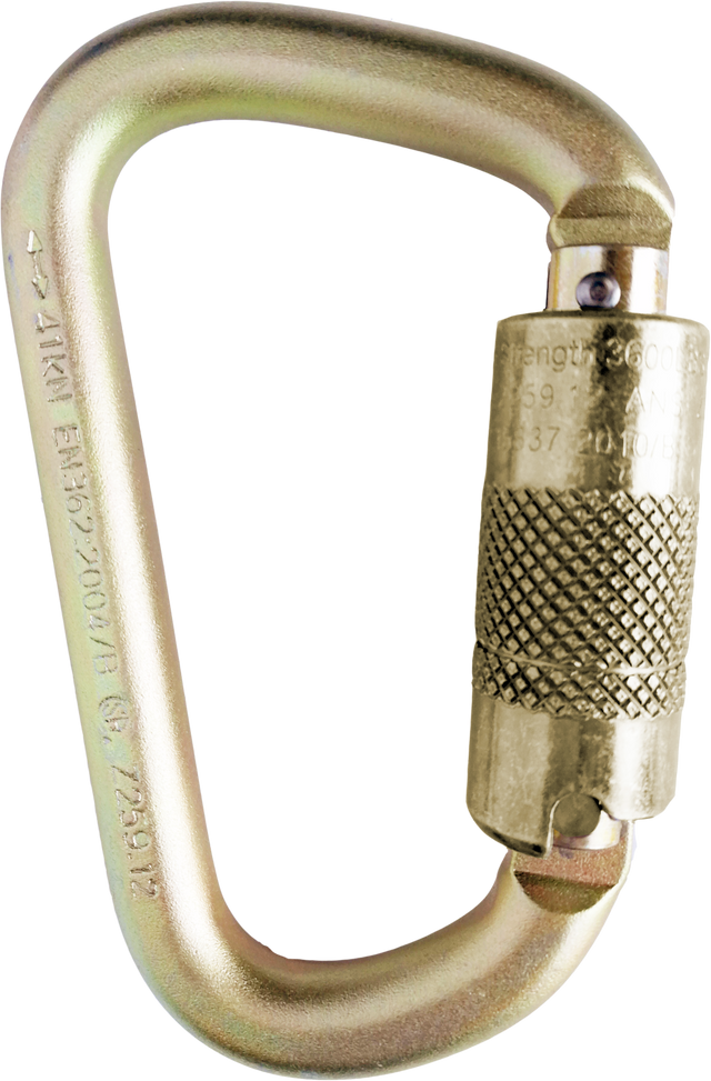 Yellow Steel Carabiner