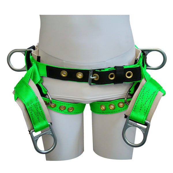 Fixed 4 D-Ring Single Cotton Back Saddle (Tongue Buckle Leg straps) - 1383