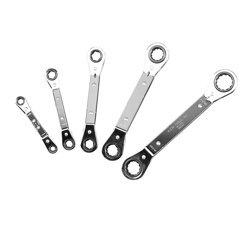Klein 5 Piece Ratcheting Wrench Set(94-68221)