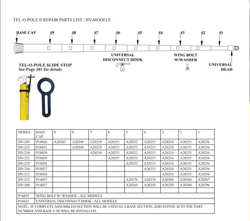 Tel-O-Pole II Repair Part - (53-A20251)