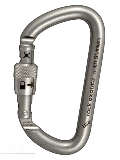 Rock Exotica Rock D Stainless Carabiner