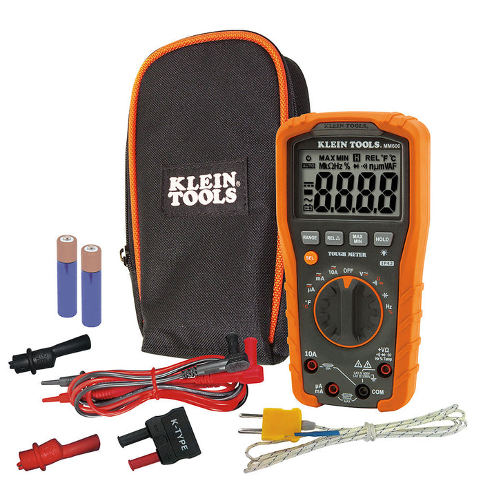 Klein Digital Multimeter, Auto-Ranging, 1000V (94-MM600)