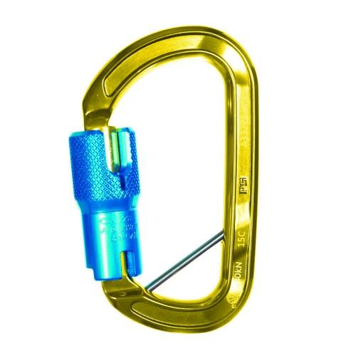 Aluminum ANSI Autolock w/pin Gold w/Blue